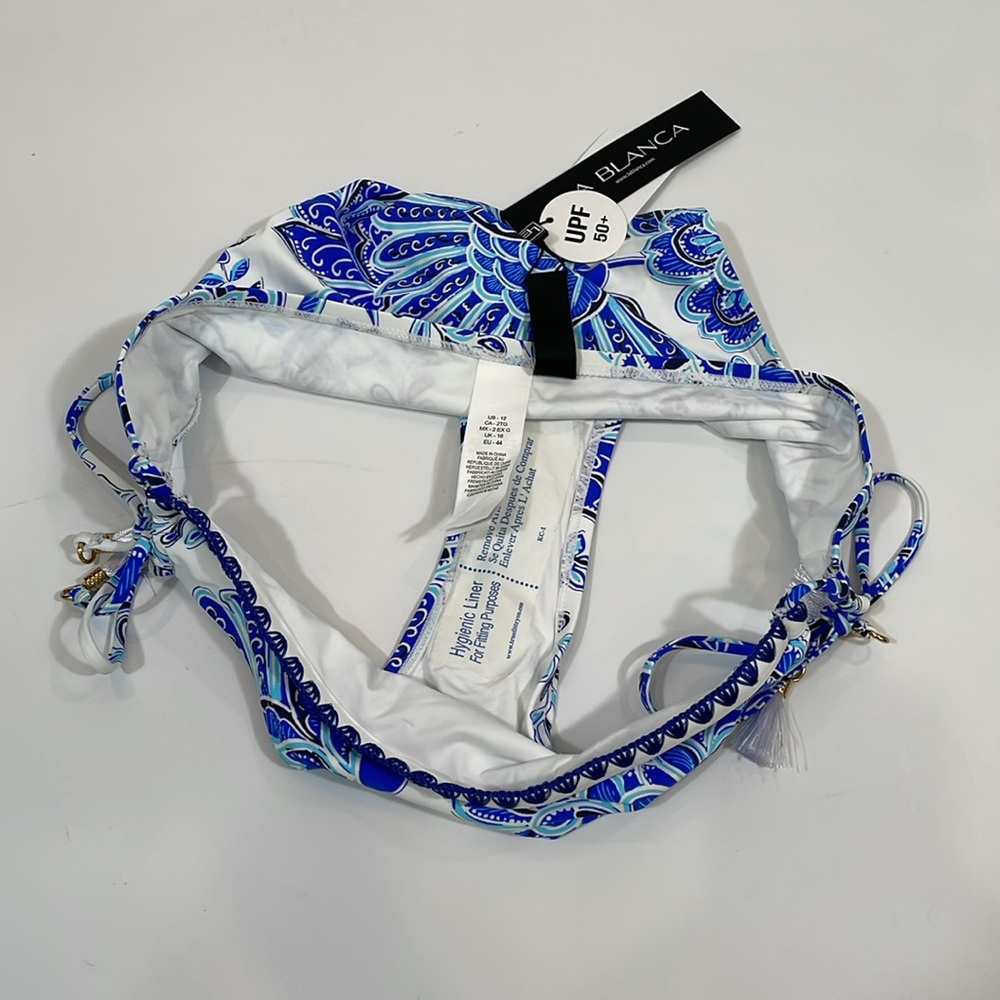 NWT La Blanca Beyond The Pacific Side-Tie Bikini Bottom Size 12 - Picture 11 of 11